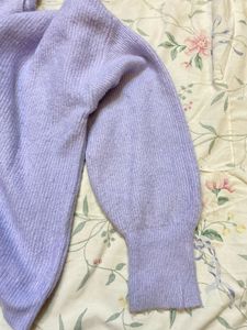 Flowy Sleeves Lavender Sweater
