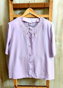 Embroidered Lavender Top Size-42-44