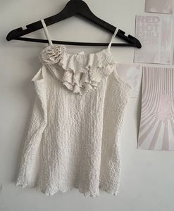 Ivory Ruffle Detail Top