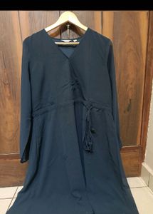 Navy Blue Wrap Dress plus size