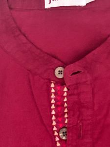 Short Maroon Kurta