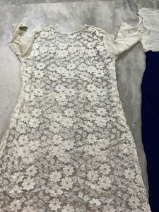 Elegant erode, net Kurta with georgette inner