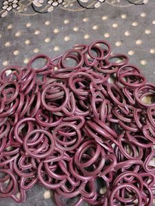 Set of Purple Curtain Rings