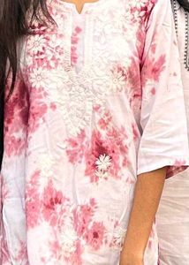 Tie-Dye Embroidered Tunic