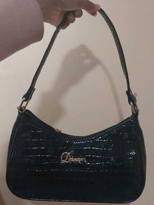 Black Croc Handbag
