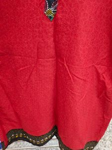 Red &amp; Black Batik Print Two-Piece Set