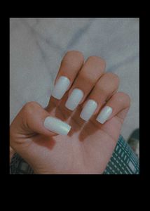 White Acrylic Press-On Nails