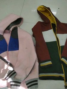 Kids' Color Block Zip Hoodies