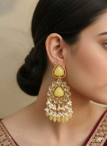 Yellow Dangler Earrings