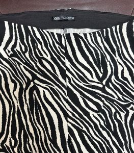 ZARA Zebra print slim-fit trousers