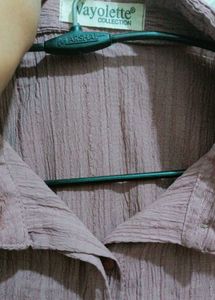 Peach colour Crop  Shirt