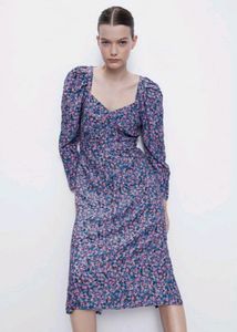 Zara Purple Floral Dress