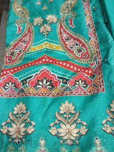 Teal Embroidered Salwar Kameez Suit