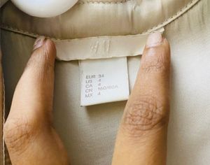 H&amp;M Champagne Colour Satin Shirt