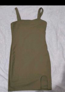 Olive Green Mini Dress