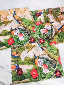 Peacock Print Big Cushion Covers