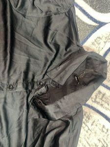 Black Button-Down Top
