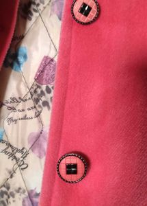 pink Velvet Feel Coat