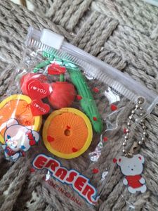 Cute Fruit &amp; Veggie Erasers!