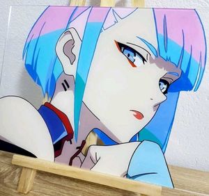 Cyberpunk Edgerunners Lucy Glass Painting