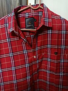 Red Shirt With Checks...XL Size