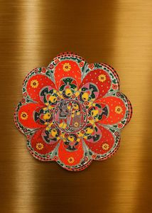 Hand Painted Madhubani Fridge Magnet