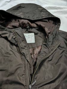 Ajio Hooded Brown Parka Jacket