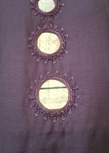 Lavender Kurta with Mirror Work