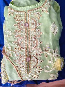1 day SALE!!Lime Green Pakistani Suit garara