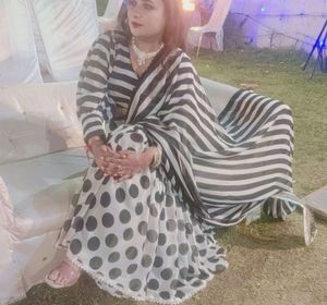 Striped &amp; Polka Dot Saree