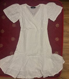 White Lace Wrap Dress