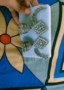 Silver Jhumka Earrings