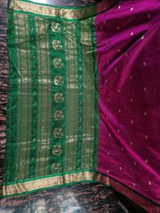Beautiful Pure Silk Narali Kinnar Paithani Saree