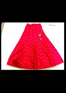 Girls&#39; Pink &amp; Green Lehenga Choli