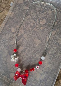 Red Bow Necklace