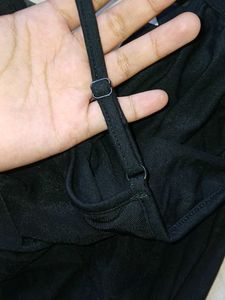 Black Ruffle Sleeveless Top