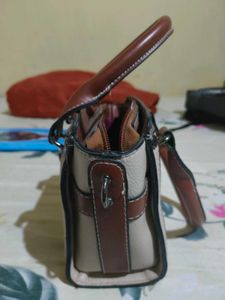Tan &amp; Brown Satchel