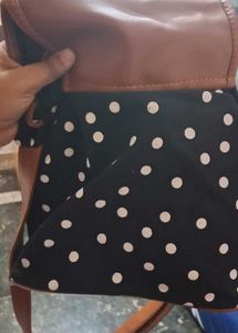 Black  Polka Dot Crossbody Bag