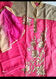 pink suit set unstitched