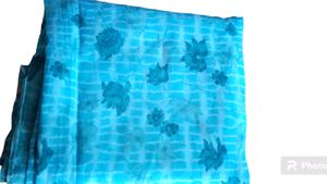 Huge Price Drop💥New Designer Sky Blue Paper Saree