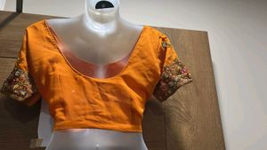 Mango 🥭 Yellow Embroidery Saree + BLOUSE 🧡