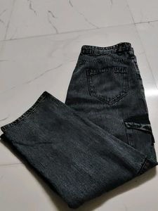 Black Cargo Jeans