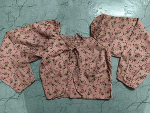 Floral Tie-Front Top