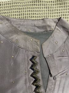 Grey Embellished Suit