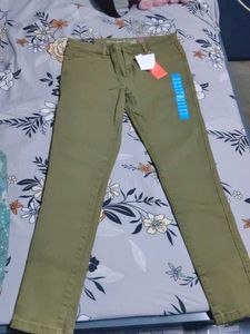 Olive Green Straight Leg Pants