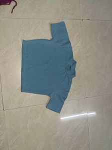 Cute Blue Top &amp; Black Skirt Set