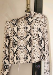 Snakeskin Print Top