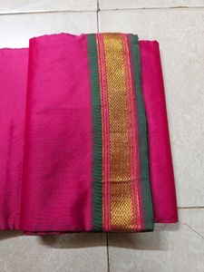 Rose Pink Saree With Paithani Border