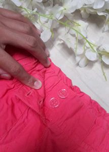 Red Casual Fit  3 Quartered Joggers