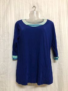 Gigliorosso Blue Half Sleeve Top